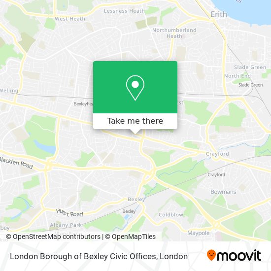 London Borough of Bexley Civic Offices map
