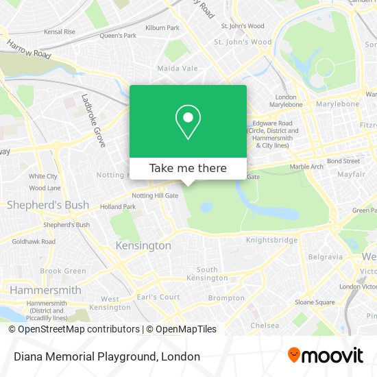 Diana Memorial Playground map