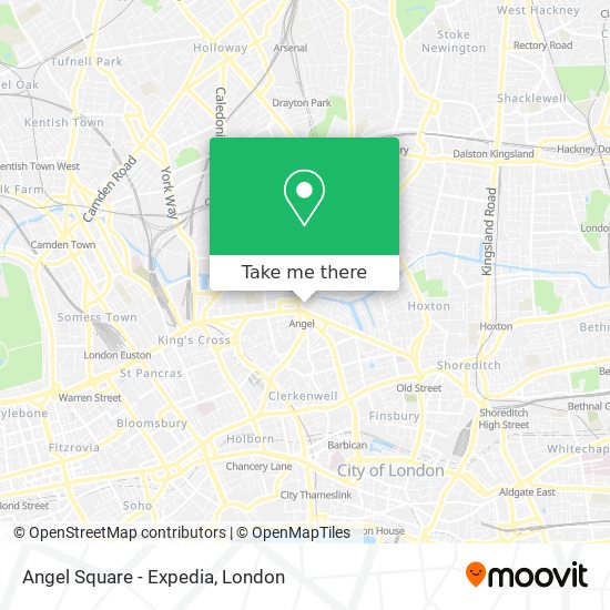 Angel Square - Expedia map