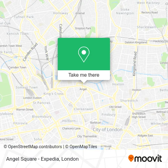 Angel Square - Expedia map