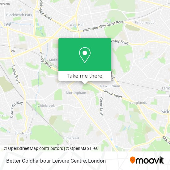 Better Coldharbour Leisure Centre map