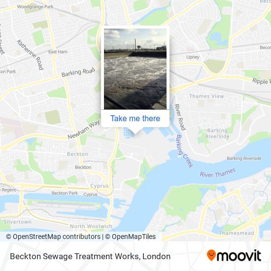 Beckton Sewage Treatment Works map