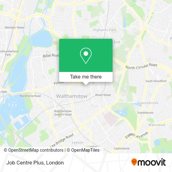 Job Centre Plus map
