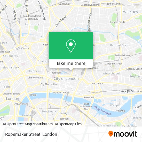 Ropemaker Street map