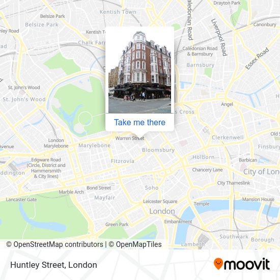 How to get to Huntley Street in Somers Town by bus, Tube or train?