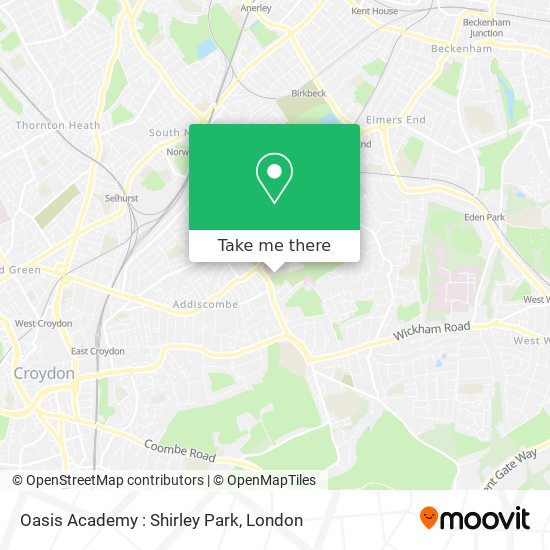 Oasis Academy : Shirley Park map