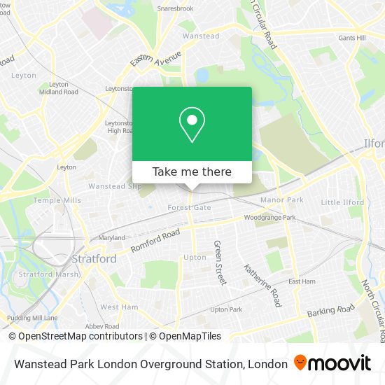 Wanstead Park London Overground Station map