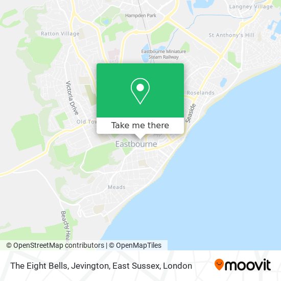 The Eight Bells, Jevington, East Sussex map