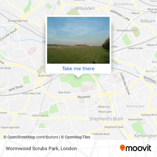 Wormwood Scrubs Park map