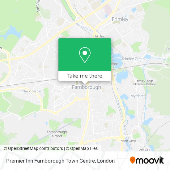 Premier Inn Farnborough Town Centre map