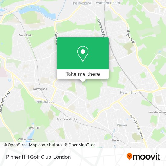 Pinner Hill Golf Club map