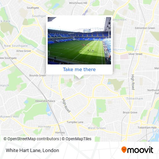 White Hart Lane map