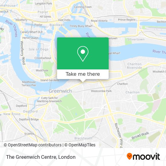 The Greenwich Centre map
