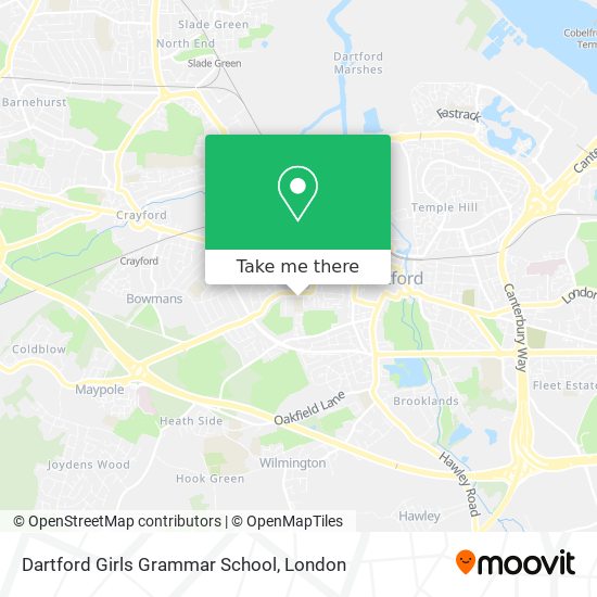 Dartford Girls Grammar School map