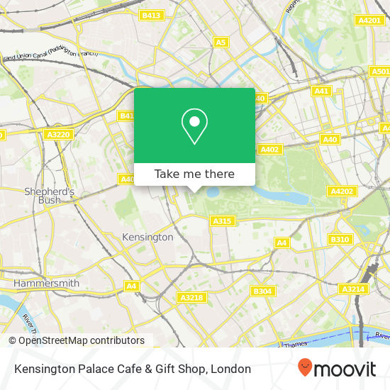Kensington Palace Cafe & Gift Shop map