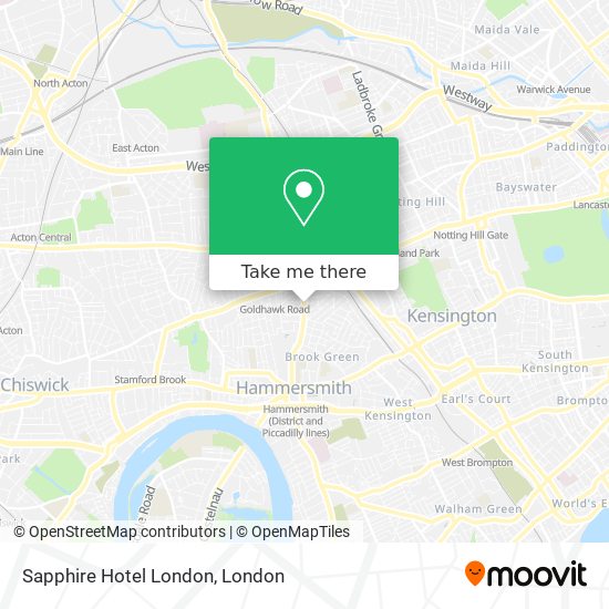 Sapphire Hotel London map
