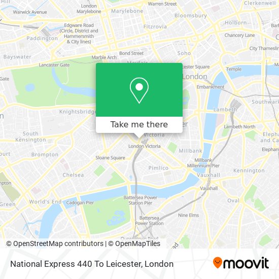 National Express 440 To Leicester map