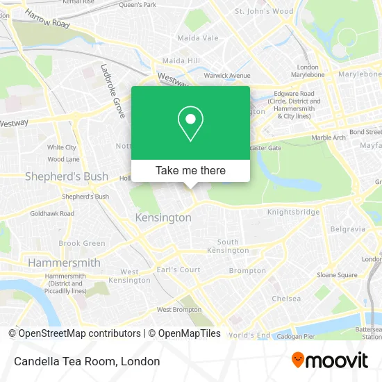 Candella Tea Room map