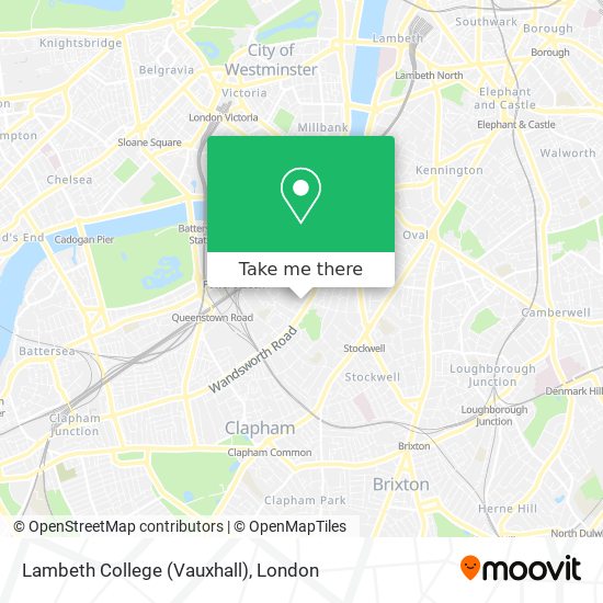 Lambeth College (Vauxhall) map