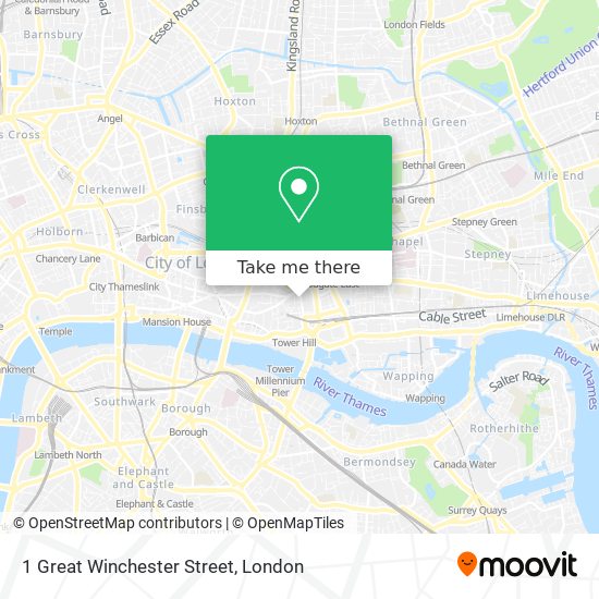 1 Great Winchester Street map