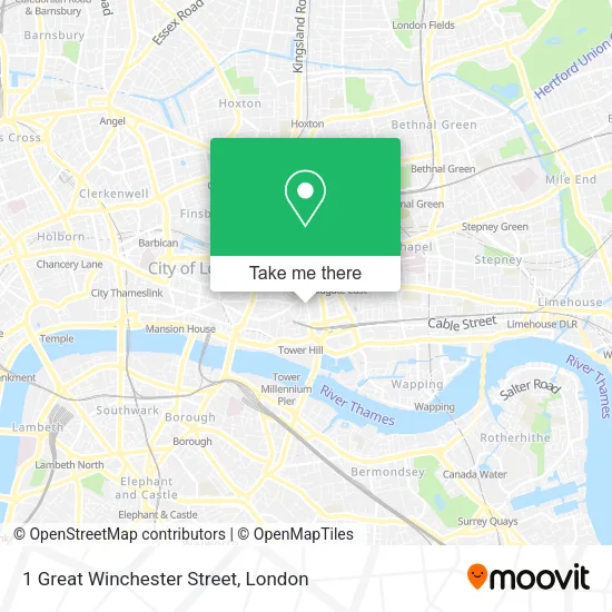 1 Great Winchester Street map
