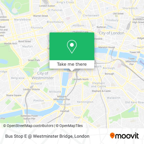 Bus Stop E @ Westminster Bridge map