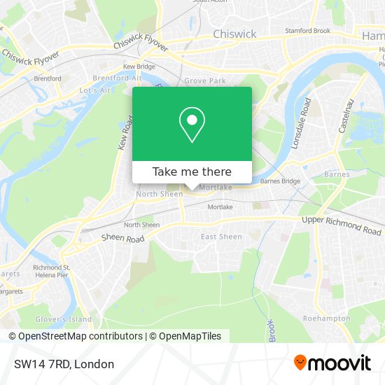 SW14 7RD map