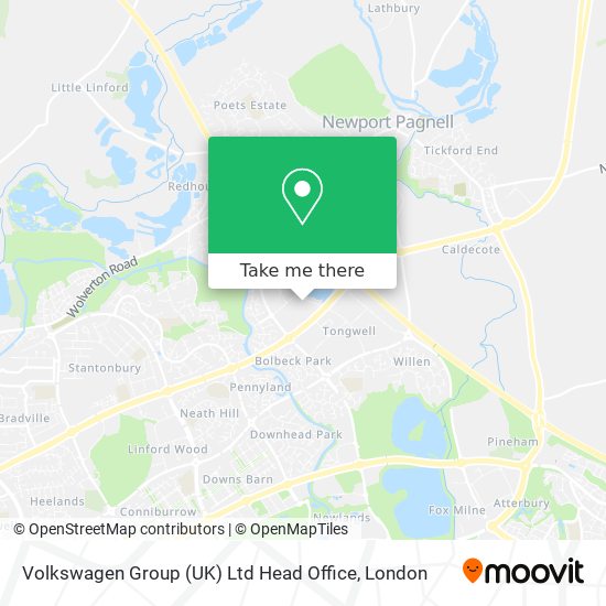 Volkswagen Group (UK) Ltd Head Office map