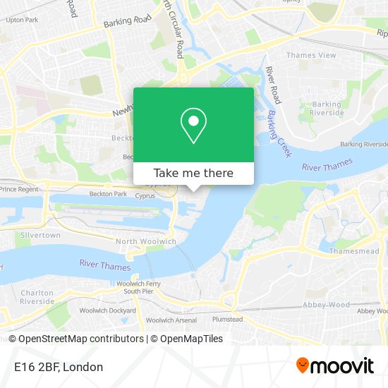 E16 2BF map