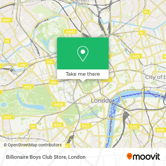 Billionaire Boys Club Store map