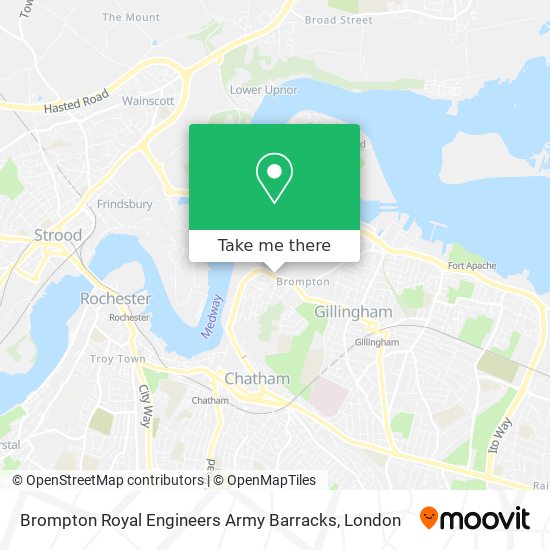 Brompton Royal Engineers Army Barracks map