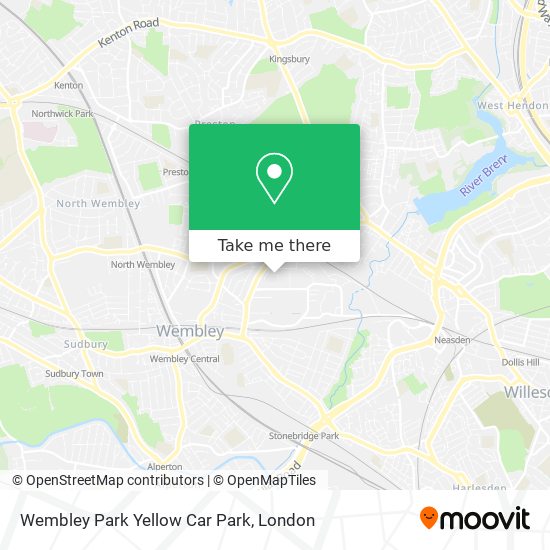 Wembley Park Yellow Car Park map