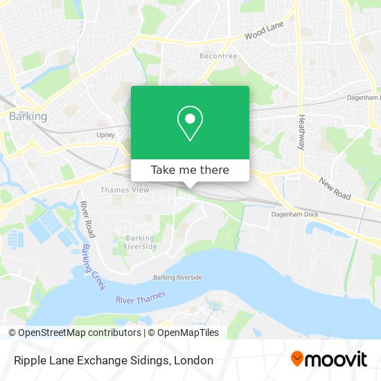 Ripple Lane Exchange Sidings map