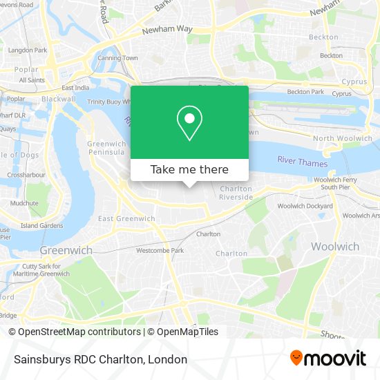 Sainsburys RDC Charlton map