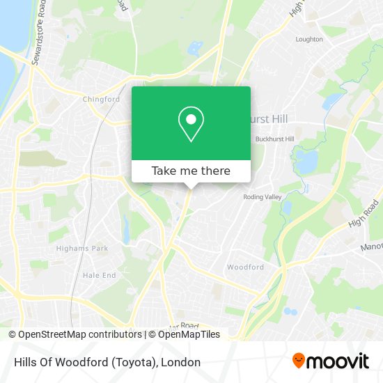 Hills Of Woodford (Toyota) map