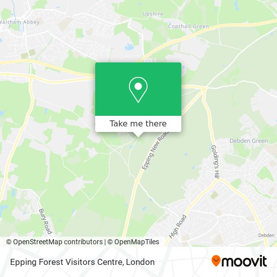 Epping Forest Visitors Centre map