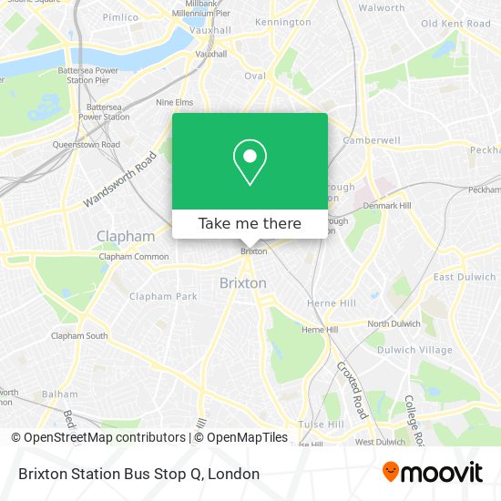Brixton Station Bus Stop Q map