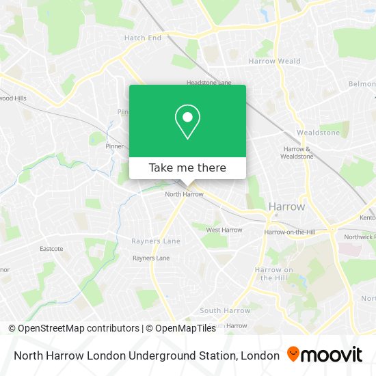 North Harrow London Underground Station map