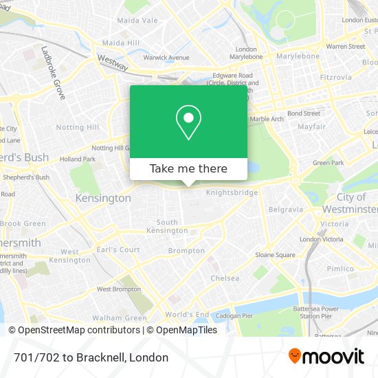 701/702 to Bracknell map