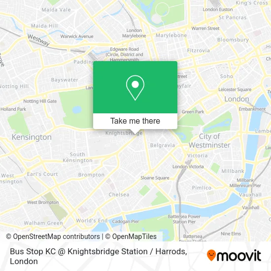 Bus Stop KC @ Knightsbridge Station / Harrods map