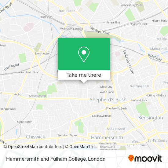 Hammersmith and Fulham College map