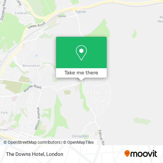 The Downs Hotel map