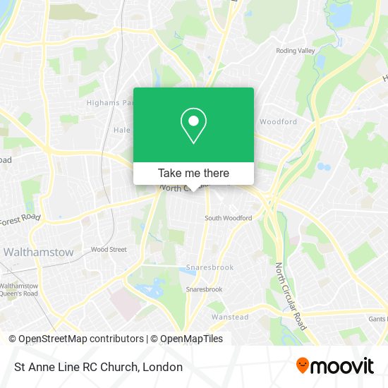 St Anne Line RC Church map