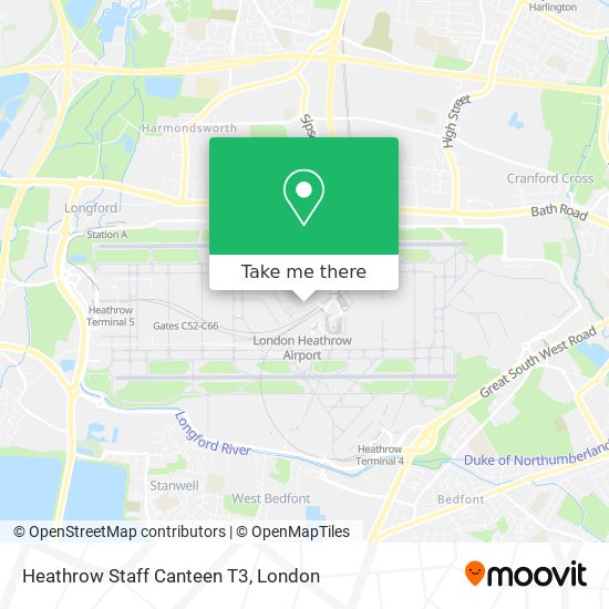 Heathrow Staff Canteen T3 map