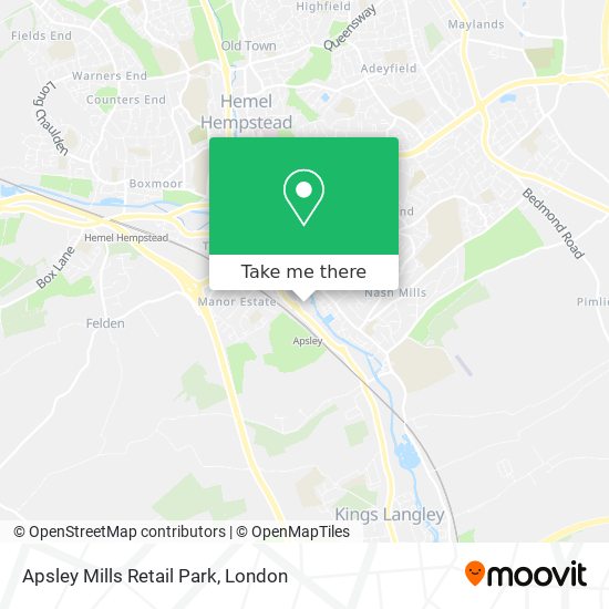 Apsley Mills Retail Park map