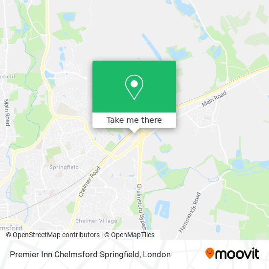 Premier Inn Chelmsford Springfield map