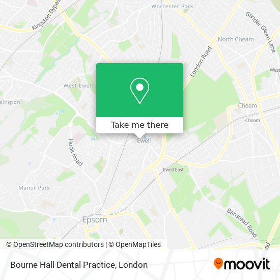 Bourne Hall Dental Practice map