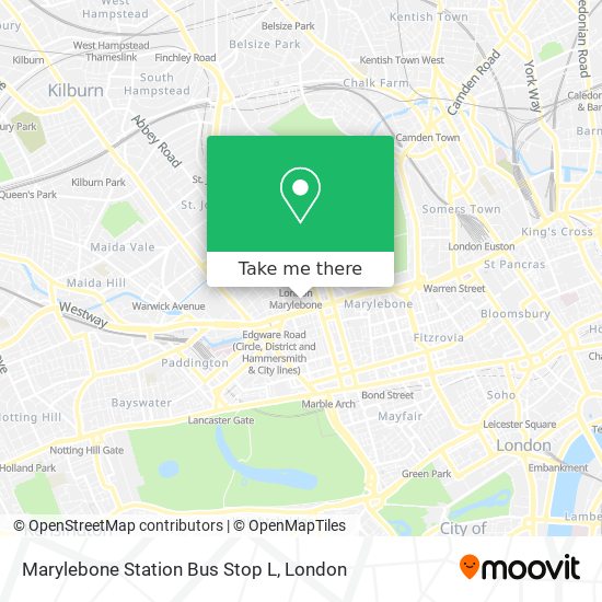 Marylebone Station Bus Stop L map