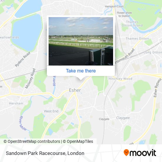 Sandown Park Racecourse map