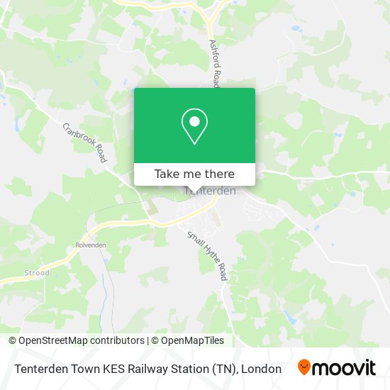 Tenterden Town KES Railway Station (TN) map